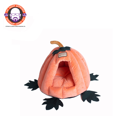 Pumpkin-Shaped Pet Bed