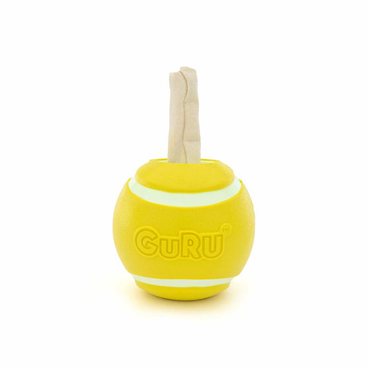 GURU Pet Company Tennis Treat Ball Interactive Dog Chew Toy Medium