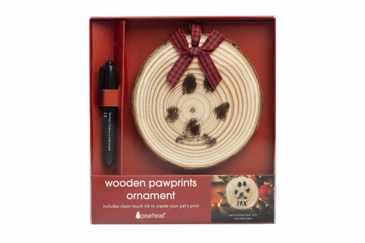 Pearhead Wooden Pawprints Ornament