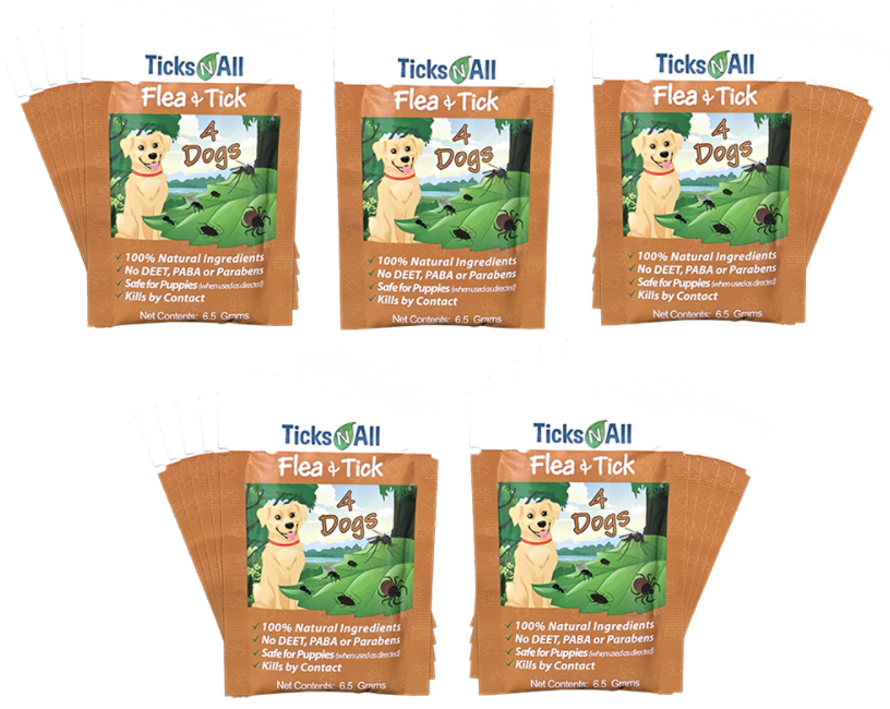 All Natural Flea and Tick Wipes 4-Dogs