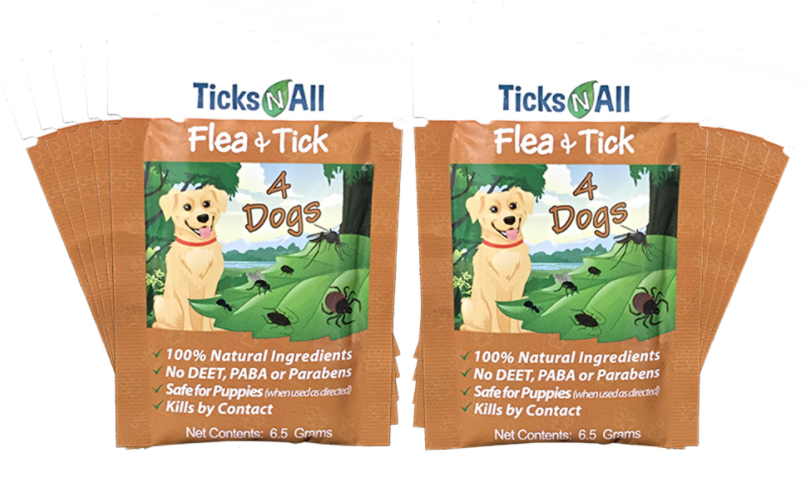 All Natural Flea and Tick Wipes 4-Dogs